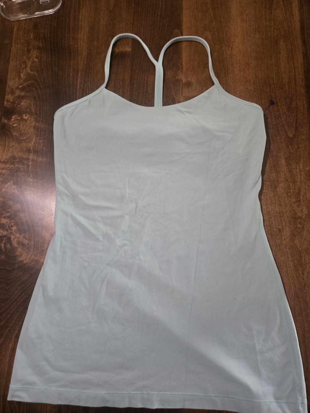 Lululemon Light Green Racer Flow Y Tank With Built In Bra